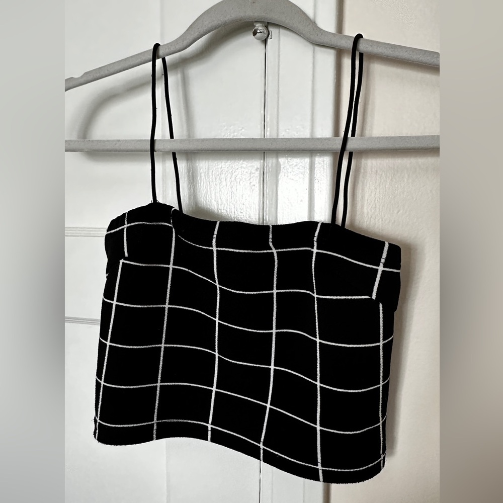 SHEIN black & white crop top